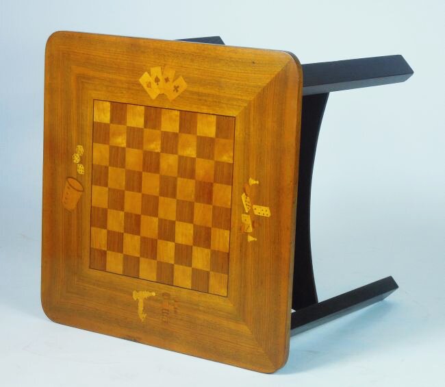 Antyki stolik do gry w szachy art deco